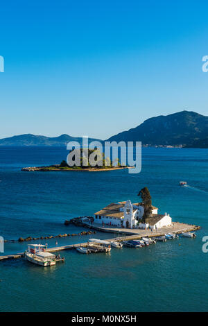 Vlacherna Kloster, Kanoni, Korfu, Ionische Inseln, Griechenland Stockfoto