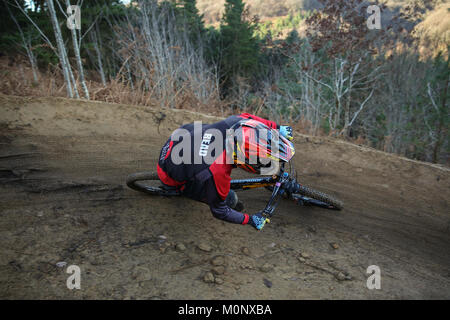 Mountainbiken, Pontypridd, Wales Stockfoto