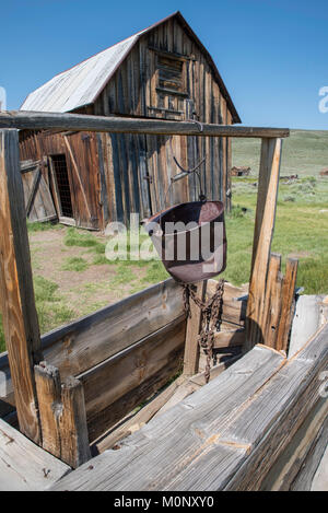 Bild aus Bodie State Historic Park in der Nähe des Mono Lake und Bridgeport, Kalifornien. Stockfoto