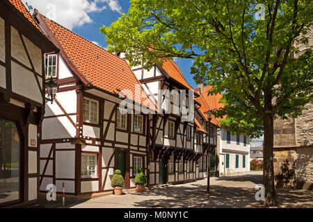 Alte Fachwerkhäuser in der historischen Altstadt, Werne, Nordrhein-Westfalen, Deutschland Stockfoto