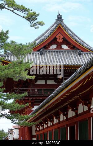 Japan, Nara, Todai-Ji Tempel, als Weltkulturerbe von der UNESCO, Aussicht auf den Dächern Stockfoto