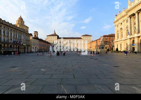 Italien, Piemont, Provinz Turin, Turin, Piazza Castello Stockfoto