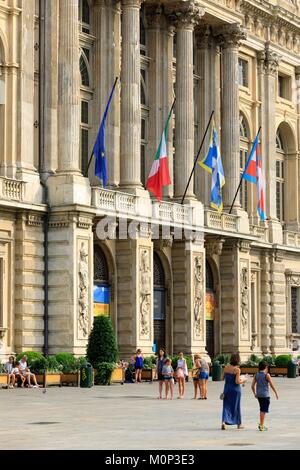 Italien, Piemont, Provinz Turin, Turin, Piazza Castello, Palazzo Madama Stockfoto