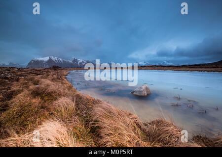 Norwegen, Nordland, Lofoten, Eiggum Bezirk Stockfoto