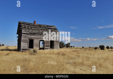 Ein verlassenes Gehöft in der Nähe von Shaniko, Oregon. Stockfoto