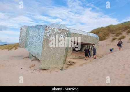 Frankreich, Dunes, blockhaus Spiegel, Arbeit des anonymen Künstlers Stockfoto