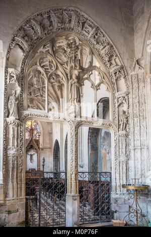 Frankreich, Somme, Rue, der Heilige Geist Kapelle, zwischen 1440 und 1515 erbaut, ist eine große Gebäude im Gotischen flamboyant Picard Kunst Stockfoto