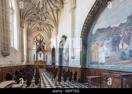 Frankreich, Somme, Rue, der Heilige Geist Kapelle, zwischen 1440 und 1515 erbaut, ist eine große Gebäude im Gotischen flamboyant Picard Kunst Stockfoto