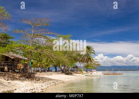 Philippinen, Palawan, Roxas, grüne Insel Bucht, Insel Purao Stockfoto