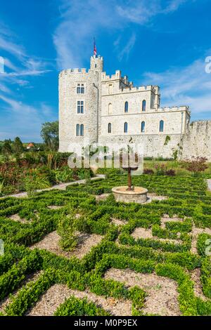 Frankreich, Pas-de-Calais, Condette, Hardelot Burg aus dem 13. Jahrhundert stammenden Schloss umgestaltet in einem Herrenhaus aus dem 19. Jahrhundert Stockfoto