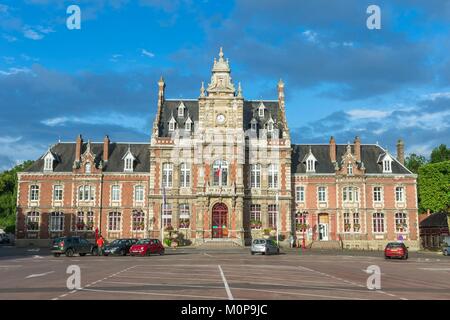 Frankreich, Pas-de-Calais, Arques, das Rathaus Stockfoto