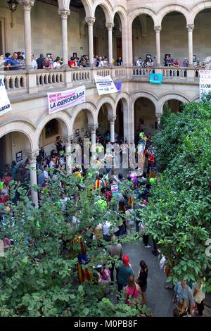 Spanien, Katalonien, Barcelona, vor Referendum 1. Oktober 2017 Stockfoto