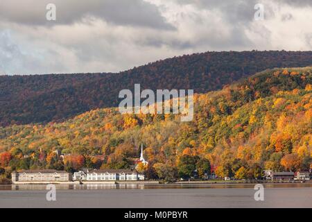 United States, New York, Finger Lakes Region, Hammondsport, Keuka Lake, Herbst Stockfoto