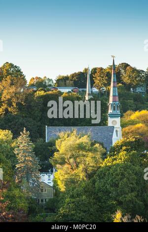 United States, New York, Hudson Valley, Kingston, Rondout Historic District, Kirchen Stockfoto