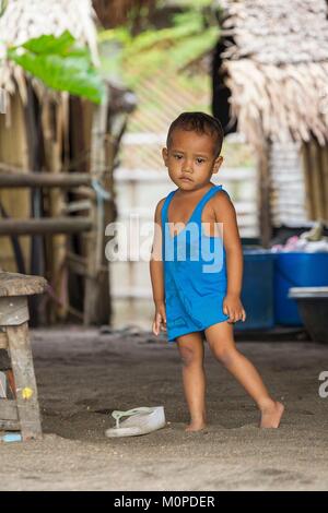 Philippinen, Luzon, Provinz Albay, Tiwi, Kind Stockfoto