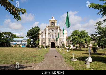 Philippinen, Luzon, Camarines Sur Provinz, Sagnay, der Pfarrei St. Andreas Kirche Stockfoto