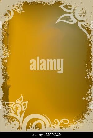 Retro Stil grunge schäbig floral background. EPS 10 Vector Illustration Stock Vektor