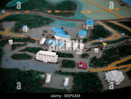 Demilitarized Zone Mock-up-Modell,Hwanghae Province, Panmunjom, Nordkorea Stockfoto