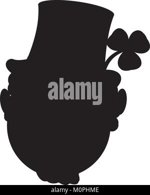 Irische elf Silhouette Stock Vektor