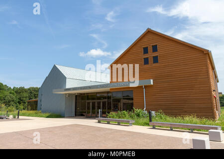 Der Harriet Tubman Underground Railroad Visitor Centre, Kirche Creek, Maryland, Vereinigte Staaten. Stockfoto