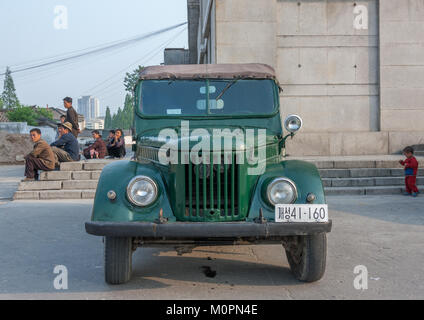 Alte nordkoreanischen Armee Jeep,Hwanghae Province, Kaesong, Nordkorea Stockfoto