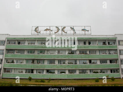 Fischer apartements Gebäude, Provinzen Süd-Hamgyong Provinz, Hamhung, Nordkorea Stockfoto