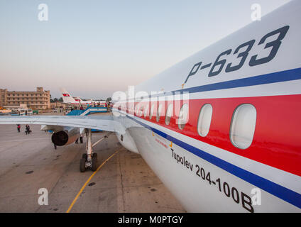 Air Koryo Flugzeug in Sunan International Airport, Pyongan Provinz, Pyongyang, Nordkorea Stockfoto