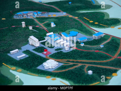 Demilitarized Zone Mock-up-Modell,Hwanghae Province, Panmunjom, Nordkorea Stockfoto