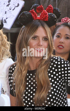 Hollywood, Kalifornien, USA. 22 Jan, 2018. 22. Januar 2018 - Los Angeles, Kalifornien - Heidi Klum. Disney Minnie Maus feiert ihr 90-jähriges Bestehen mit Stern auf dem Hollywood Walk of Fame. Photo Credit: F. Sadou/AdMedia Credit: F. Sadou/AdMedia/ZUMA Draht/Alamy leben Nachrichten Stockfoto