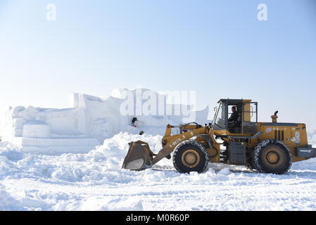 Hohhot, Hohhot, China. 14 Jan, 2018. Hohhot, China - 14. Januar 2018: Eis und Schnee Festival ist in Hohhot, Innere Mongolei im Norden Chinas autonomen Region. Credit: SIPA Asien/ZUMA Draht/Alamy leben Nachrichten Stockfoto