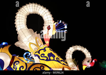 Hohhot, Hohhot, China. 14 Jan, 2018. Hohhot, China - 14. Januar 2018: Eis und Schnee Festival ist in Hohhot, Innere Mongolei im Norden Chinas autonomen Region. Credit: SIPA Asien/ZUMA Draht/Alamy leben Nachrichten Stockfoto