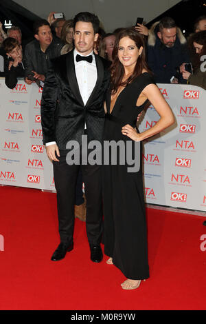 London, UKJosh Patterson, Binky Felstead, National Television Awards, die O2-London, Großbritannien, 23. Januar 2018, Foto von Richard Goldschmidt Credit: Rich Gold/Alamy leben Nachrichten Stockfoto