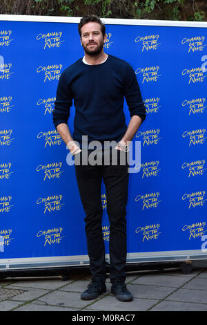 Photocall Film Chiamami col tuo Nome: L'attore Armee Hammer Stockfoto