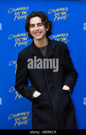 Photocall Film Chiamami col tuo Nome. L'attore Timothe Chalamet Stockfoto