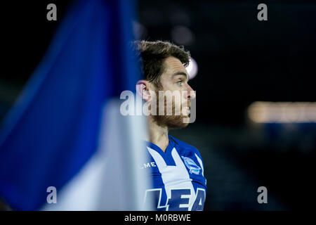 Vitoria, Spanien. 24 Jan, 2018. (11) Ibai Gomez während der spanischen Copa del Rey 2017-2018 Fußball Match zwischen Alaves und Valencia C.F am Mendizorroza Stadium, in Vitoria, Nordspanien, Mittwoch, Januar, 24, 2018. Credit: Gtres Información más Comuniación auf Linie, S.L./Alamy leben Nachrichten Stockfoto