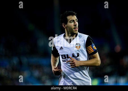 Vitoria, Spanien. 24 Jan, 2018. (10) Daniel Parejo während der spanischen Copa del Rey 2017-2018 Fußball Match zwischen Alaves und Valencia C.F am Mendizorroza Stadium, in Vitoria, Nordspanien, Mittwoch, Januar, 24, 2018. Credit: Gtres Información más Comuniación auf Linie, S.L./Alamy leben Nachrichten Stockfoto