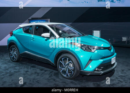 DETROIT, MI/USA - Januar 15, 2018: ein Toyota C-HR Auto auf der North American International Auto Show (NAIAS). Stockfoto