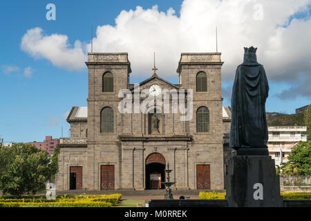 Kathedrale von Port Louis, Mauritius, Afrika | Die St. Louis Kathedrale, Port Louis, Mauritius, Afrika sterben Stockfoto