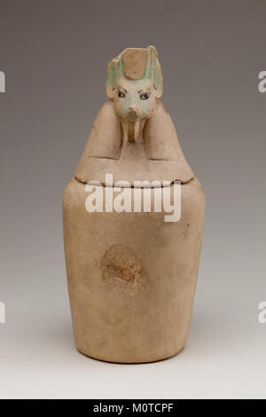 Canopic Jar, die die Gottheit Duamutef MET 12.183.1D1-2 015150 EGDP Stockfoto