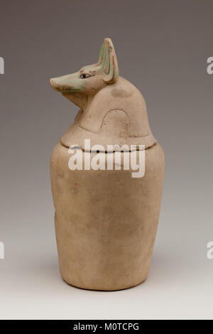 Canopic Jar, die die Gottheit Duamutef MET 12.183.1D1-2 015151 EGDP Stockfoto