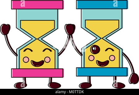 Sanduhren kawaii icon image Stock Vektor