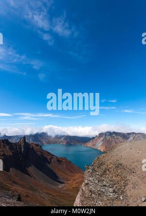 Mount Paektu und seine Crater Lake, Provinz Ryanggang, Mount Paektu, Nordkorea Stockfoto