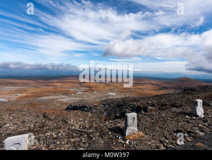 Straße Paektu, Ryanggang Provinz, Mount Paektu, Nordkorea zu montieren Stockfoto