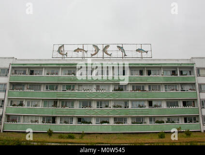 Fischer apartements Gebäude, Provinzen Süd-Hamgyong Provinz, Hamhung, Nordkorea Stockfoto