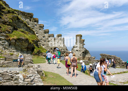 Tintagel Landspitze Burg Eingang Stockfoto