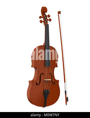 Im Alter von Violine isoliert Stockfoto