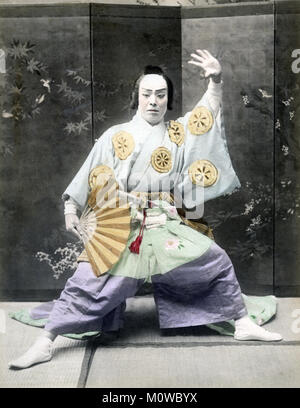 C. 1880 Japan - Schauspieler im Kostüm Stockfoto