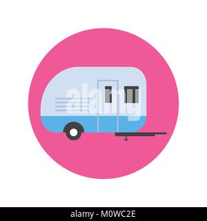 Camping trailer Symbol Transport Travel Concept Stock Vektor