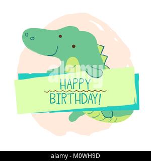 Krokodil Element der Karte Stock Vektor