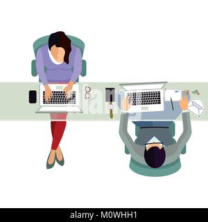 Mitarbeiter im Büro Stock Vektor